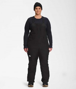 Women's The North Face Plus Freedom Insulated Bib Pants Black | TORONTO DTOCYE