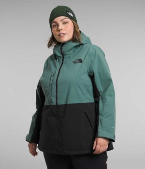 Women's The North Face Plus Freedom Stretch Insulated Jacket Green / Black | OTTAWA YKNBCT