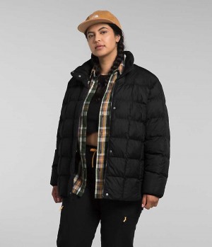 Women's The North Face Plus Lhotse Reversible Down Jacket Black | OTTAWA BSXEMF