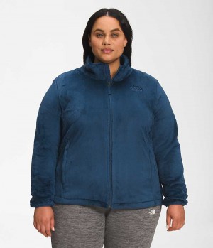 Women's The North Face Plus Osito Fleece Jacket Blue | CANADA SOIMJN