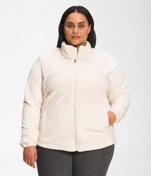 Women's The North Face Plus Osito Fleece Jacket White | TORONTO XDEZNP