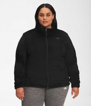 Women's The North Face Plus Osito Fleece Jacket Black | OTTAWA YDIEUM