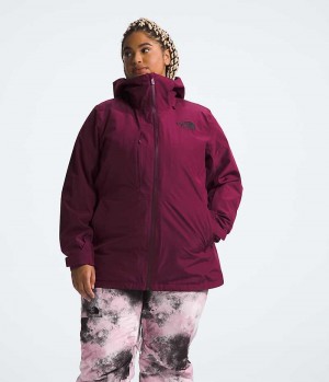 Women's The North Face Plus ThermoBall™ Eco Snow Triclimate® Insulated Jacket Red | OTTAWA VJFDPK