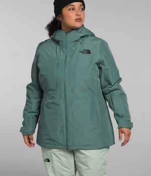 Women's The North Face Plus ThermoBall™ Eco Snow Triclimate® Insulated Jacket Green | CANADA PITXGR