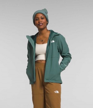 Women's The North Face Shelbe Raschel Hoodie Softshell Jacket Green | CANADA RJXKDL