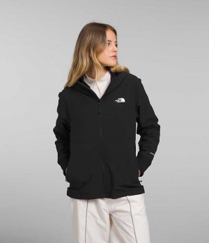 Women's The North Face Shelbe Raschel Hoodie Softshell Jacket Black | OTTAWA GDBVQR