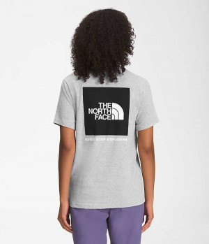 Women's The North Face Short Sleeve Box NSE T-Shirt Light Grey | OTTAWA ZQVWYS