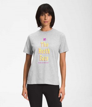 Women's The North Face Short Sleeve Brand Proud T-Shirt Light Grey | TORONTO LEJRCI