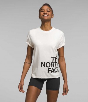 Women's The North Face Short Sleeve Brand Proud T-Shirt White | OTTAWA BOSQLC