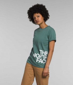 Women's The North Face Short Sleeve Brand Proud T-Shirt Green | TORONTO LTZXEV