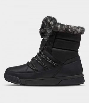 Women's The North Face Sierra Luxe Waterproof Winter Boots Black | OTTAWA ZJNTXW