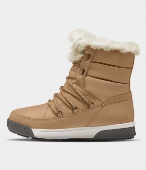 Women's The North Face Sierra Luxe Waterproof Winter Boots Brown | CANADA GPMSZF