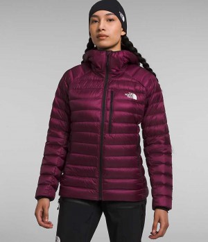 Women's The North Face Summit Series Breithorn Hoodie Down Jacket Burgundy | OTTAWA RTYBPL