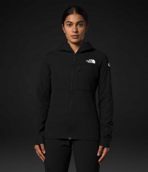 Women's The North Face Summit Series FUTUREFLEECE™ Full-Zip Hoodie Fleece Jacket Black | OTTAWA RVITBL