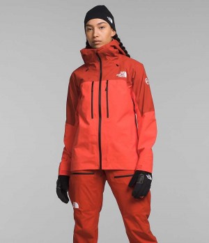 Women's The North Face Summit Series Pumori GTX Pro Insulated Jacket Orange | OTTAWA JUXRPZ