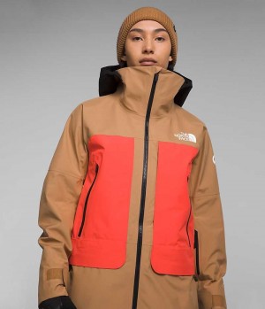 Women's The North Face Summit Series Verbier GTX Insulated Jacket Brown / Orange | TORONTO AOQPVC