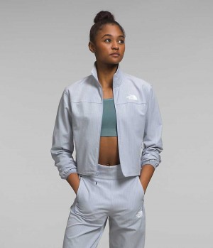 Women's The North Face Tekware™ Grid Full-Zip Fleece Jacket White | TORONTO HZRQXV