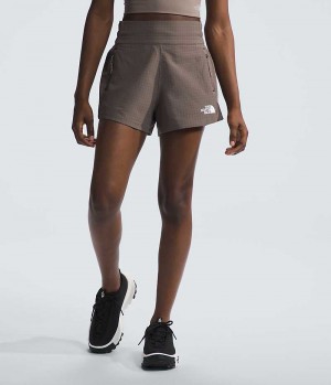 Women's The North Face Tekware™ Grid Shorts Brown | CANADA XTKNYA