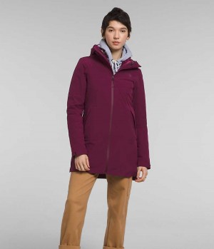 Women's The North Face ThermoBall™ Eco Triclimate® Parka Burgundy | OTTAWA VLPUWQ