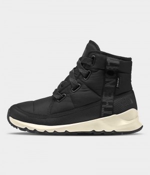 Women's The North Face ThermoBall™ Lace Up Luxe Waterproof Winter Boots Black | OTTAWA MORTLN