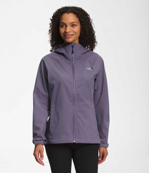 Women's The North Face Valle Vista Stretch Rain Jacket Purple | OTTAWA QLPXUI