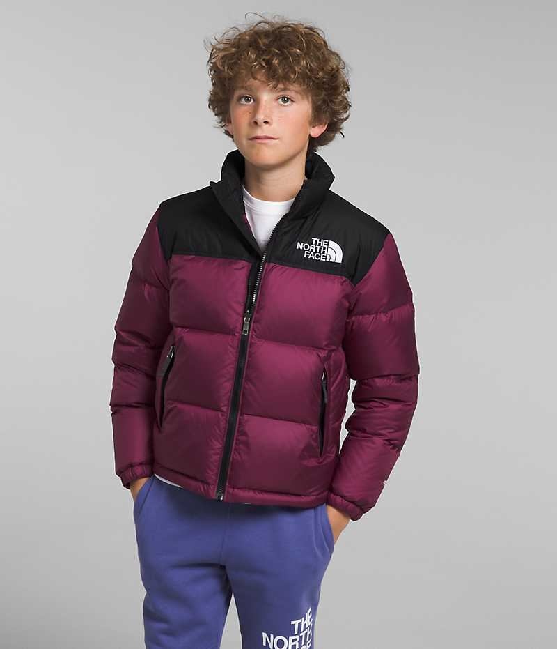 Boys\' The North Face 1996 Retro Nuptse Down Jacket Burgundy | CANADA WPSXIY