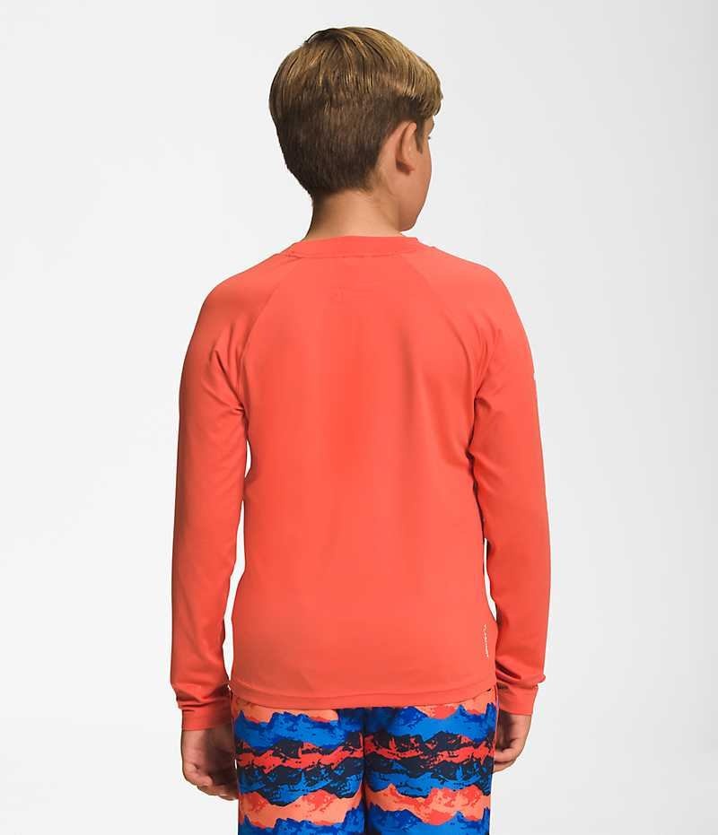 Boys' The North Face Amphibious Long Sleeve Sun T-Shirt Orange | TORONTO UOSVRF