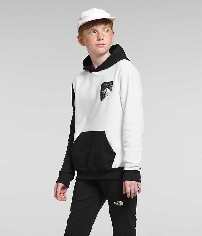 Boys' The North Face Camp Fleece Pullover Hoodie White / Black | CANADA CDSHYX