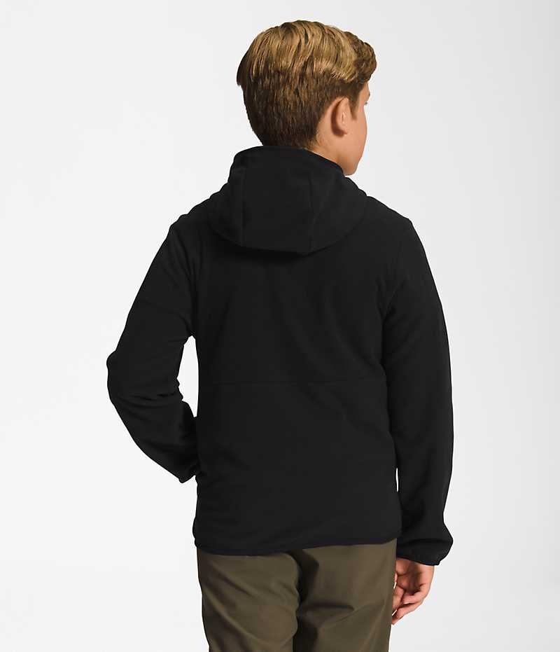 Boys' The North Face Glacier Full-Zip Hooded Fleece Jacket Black | TORONTO LWCFGI