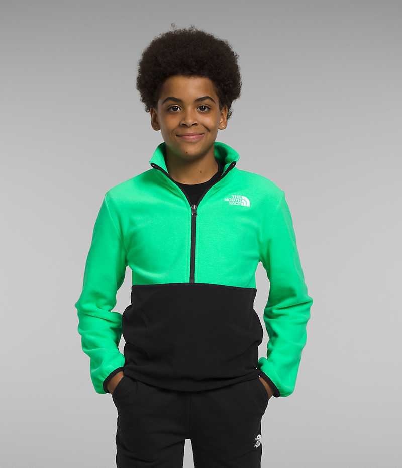 Boys\' The North Face Glacier ¼-Zip Pullover Green | CANADA NPJKHI