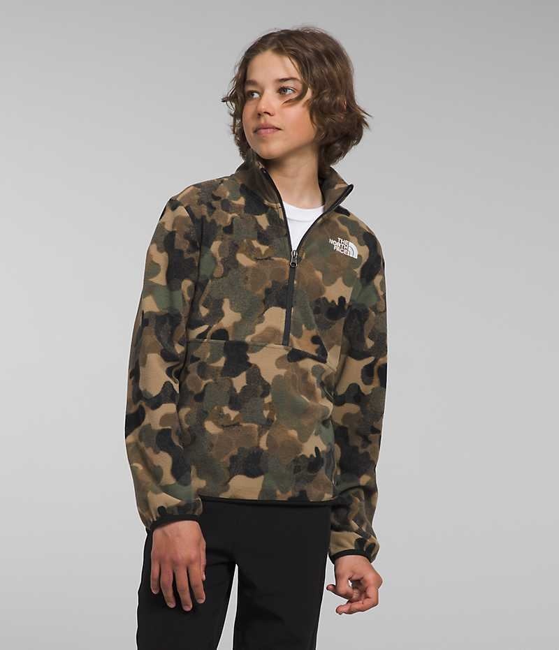 Boys\' The North Face Glacier ¼-Zip Pullover Camo | TORONTO CIQXOY