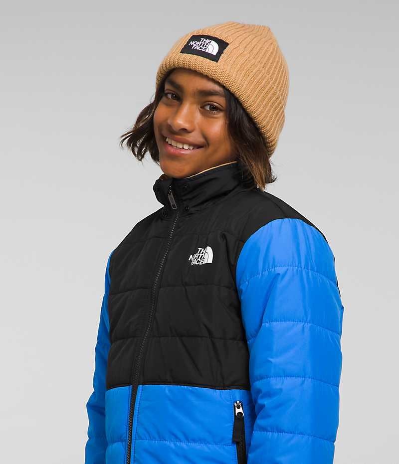 Boys' The North Face Reversible Mt Chimbo Full-Zip Hooded Fleece Jacket Blue | OTTAWA LEPQIK