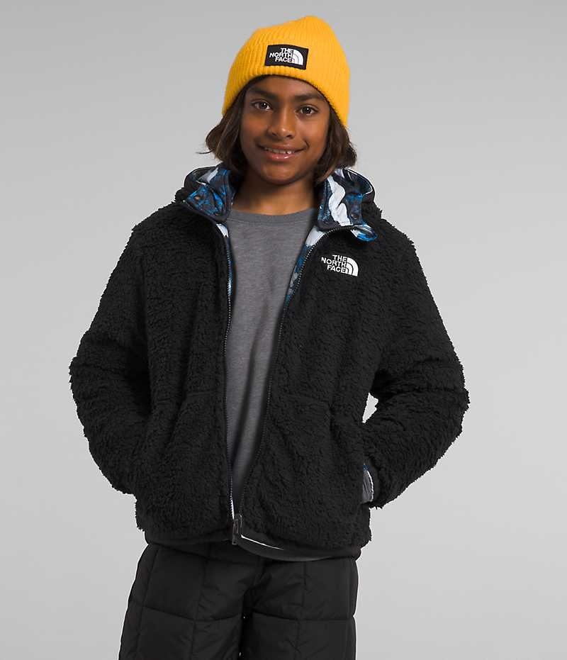 Boys' The North Face Reversible Mt Chimbo Full-Zip Hooded Fleece Jacket Blue | CANADA KUPXRW