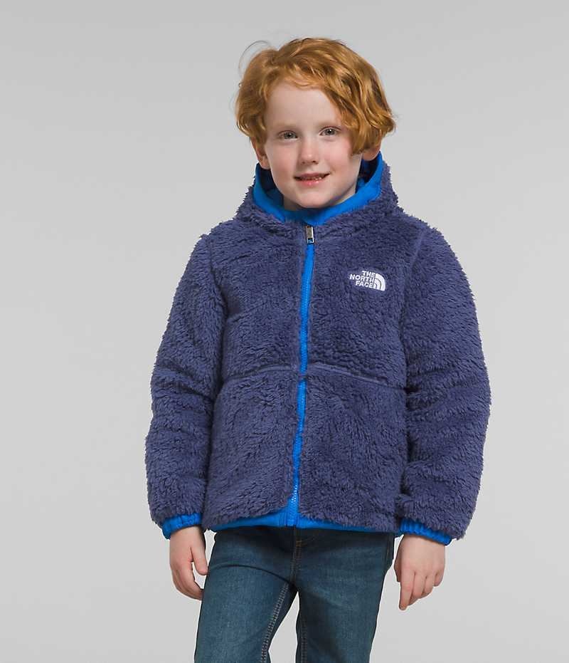 Boys' The North Face Reversible Mt Chimbo Full-Zip Hooded Fleece Jacket Blue | TORONTO KVGHMB