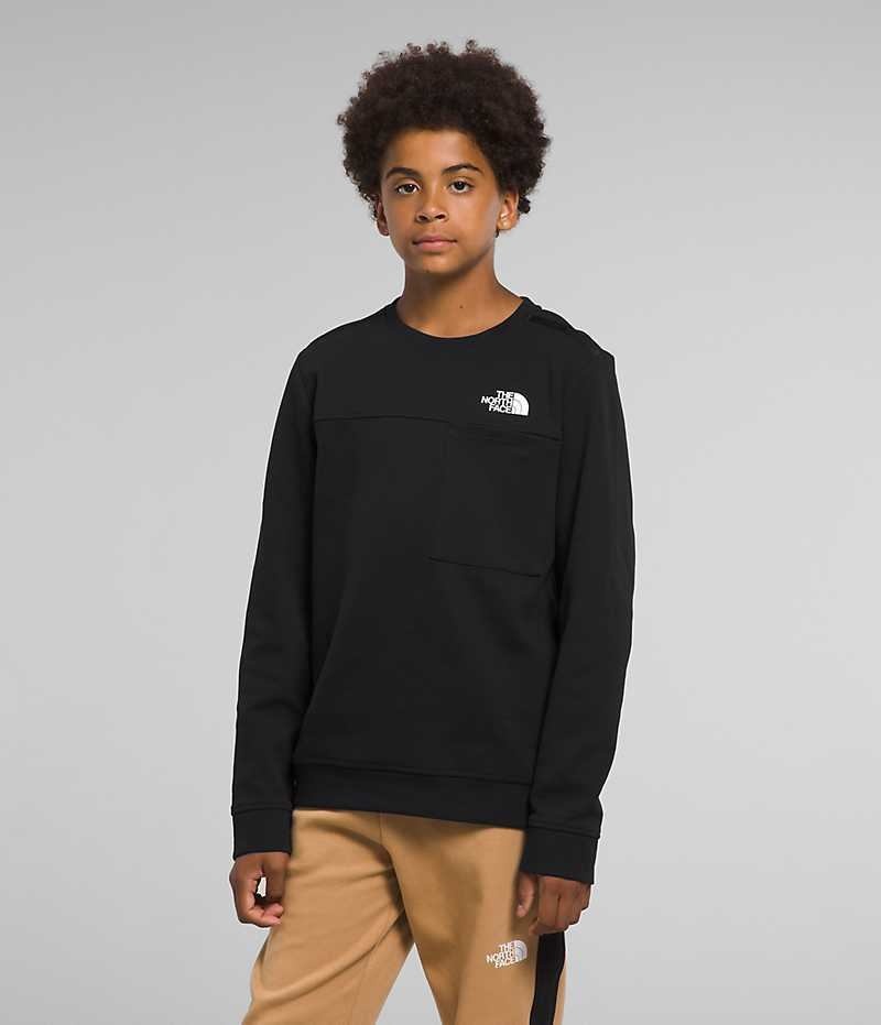 Boys\' The North Face TNF™ Tech Crew Pullover Black | CANADA LNTISH