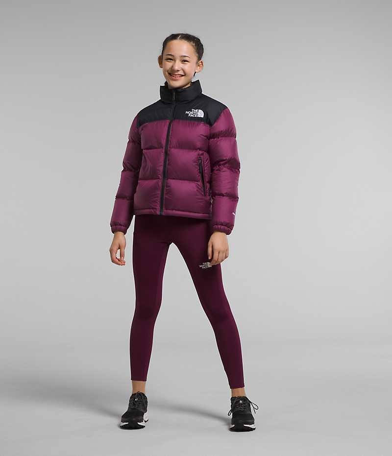 Girls\' The North Face 1996 Retro Nuptse Down Jacket Burgundy | TORONTO MEHCDG