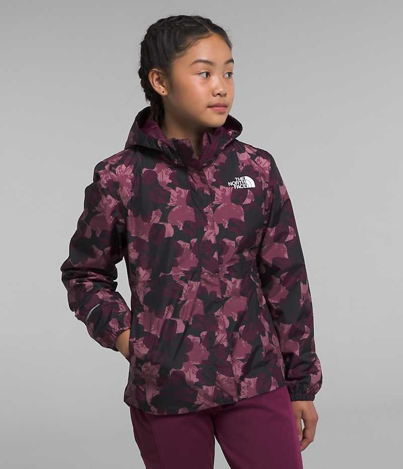 Girls\' The North Face Antora Rain Jacket Burgundy | CANADA DMILRS