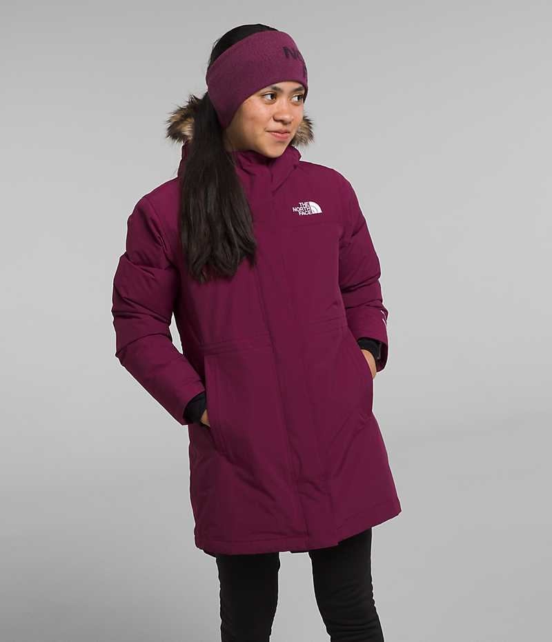 Girls' The North Face Arctic Parka Burgundy | OTTAWA JRGYBZ