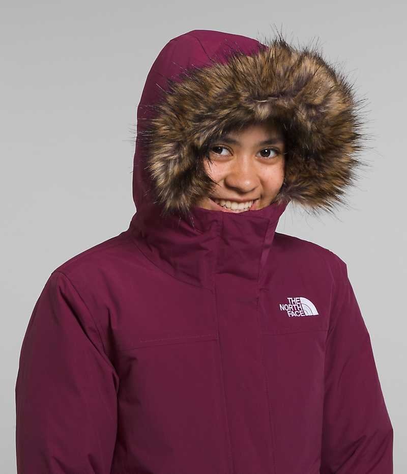 Girls' The North Face Arctic Parka Burgundy | OTTAWA JRGYBZ