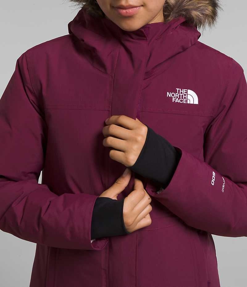 Girls' The North Face Arctic Parka Burgundy | OTTAWA JRGYBZ