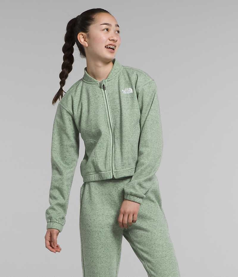 Girls' The North Face Cozy Dream Full-Zip Fleece Jacket Mint | OTTAWA QRBUPY