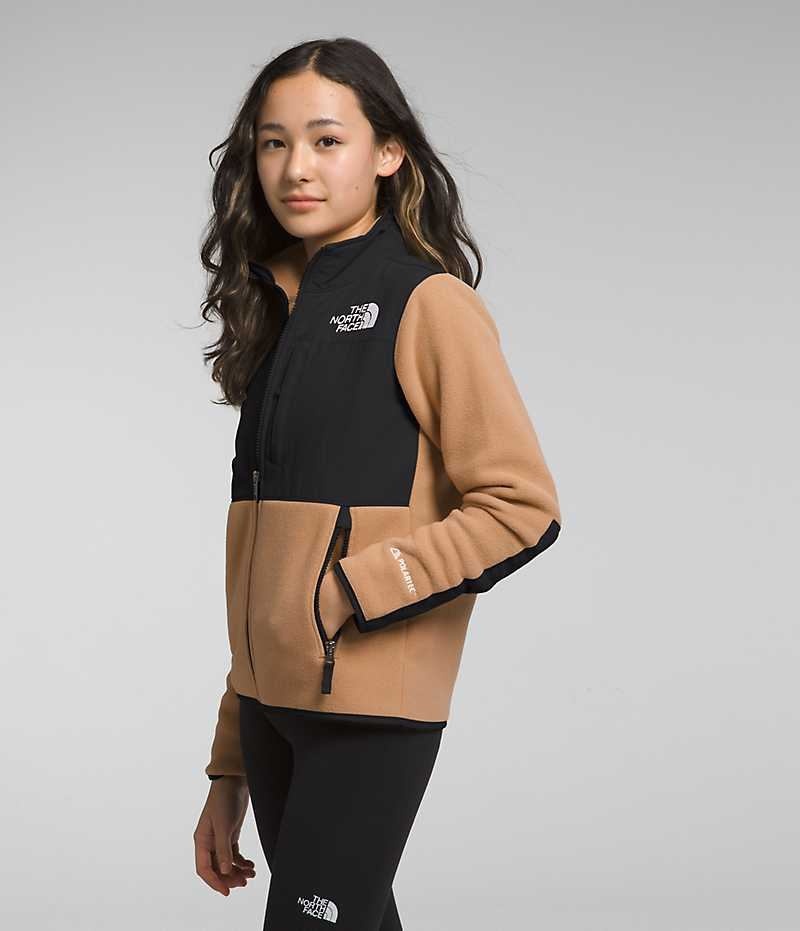 Girls' The North Face Denali Fleece Jacket Khaki / Black | OTTAWA BQJYID