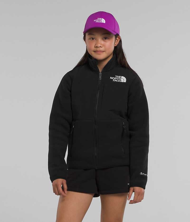 Girls\' The North Face Denali Fleece Jacket Black | CANADA AHOJCE