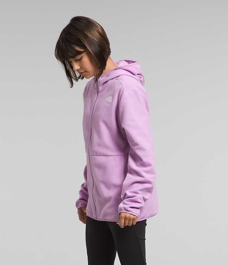 Girls' The North Face Glacier Full-Zip Hooded Fleece Jacket Lavender | CANADA NZJPTA