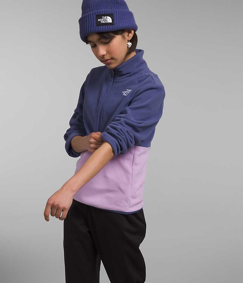 Girls' The North Face Glacier ¼-Zip Pullover Blue | OTTAWA VZJGLN