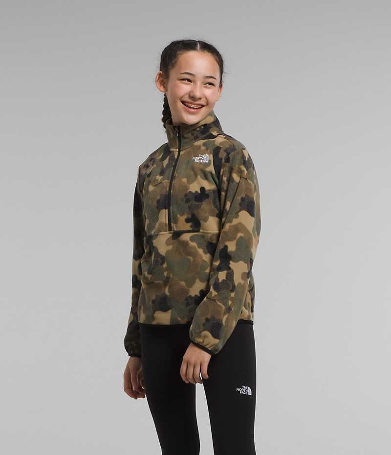 Girls\' The North Face Glacier ¼-Zip Pullover Camo | TORONTO GFWEHL