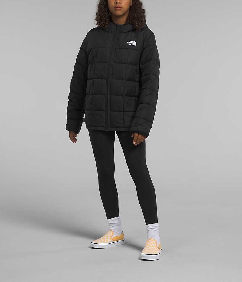 Girls\' The North Face Lhotse Down Jacket Black | CANADA PZNXYL