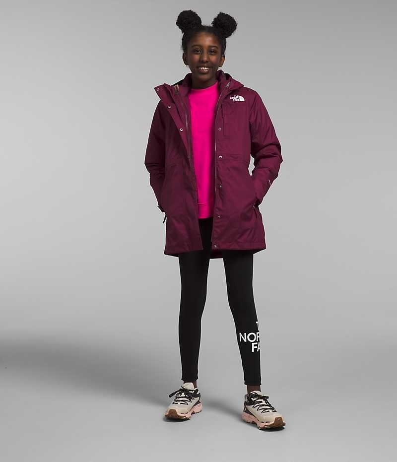 Girls\' The North Face North Triclimate® Down Jacket Burgundy | CANADA UTPDBM