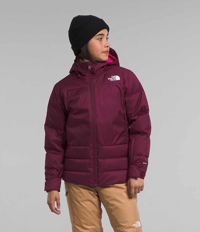 Girls\' The North Face Pallie Down Jacket Burgundy | TORONTO QFNHYW