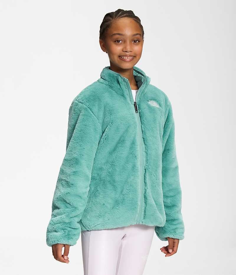 Girls' The North Face Reversible Mossbud Fleece Jacket Turquoise | OTTAWA RTBVEC